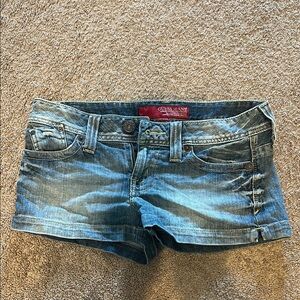 Guess Blue Jean Shorts Distressed Style